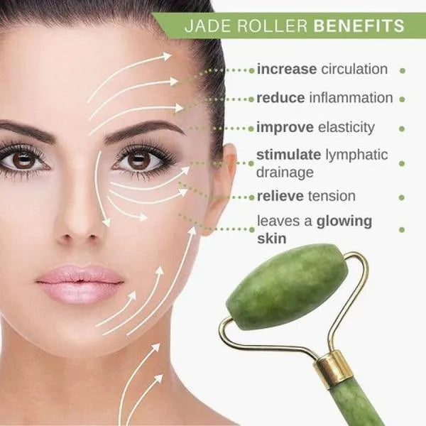 Jade Roller & Gua Sha Skincare Tool 2-in-1