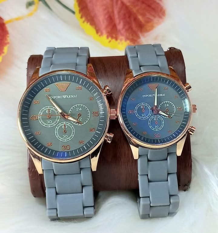 Stainless Steel Couple Watches Black Rose Gold