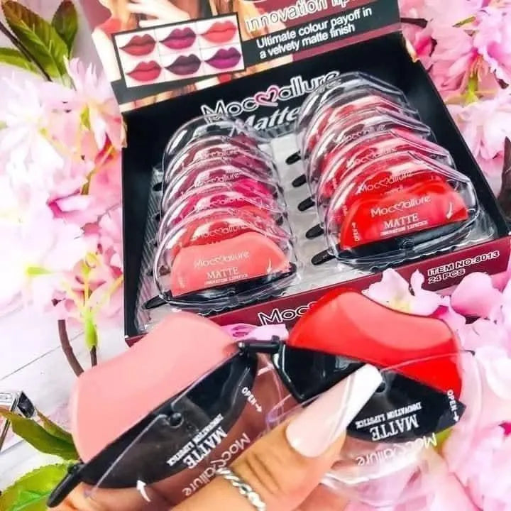 12 Pcs High Pigmented Multicolor Lipstick Set - Cool Undertone for Bold Coverage