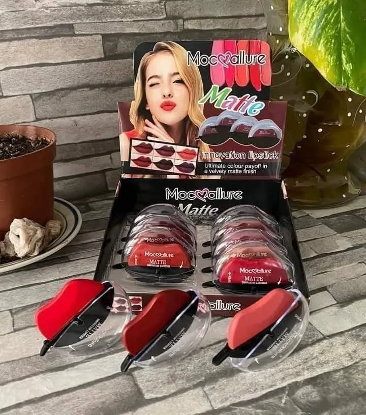 12 Pcs High Pigmented Multicolor Lipstick Set - Cool Undertone for Bold Coverage