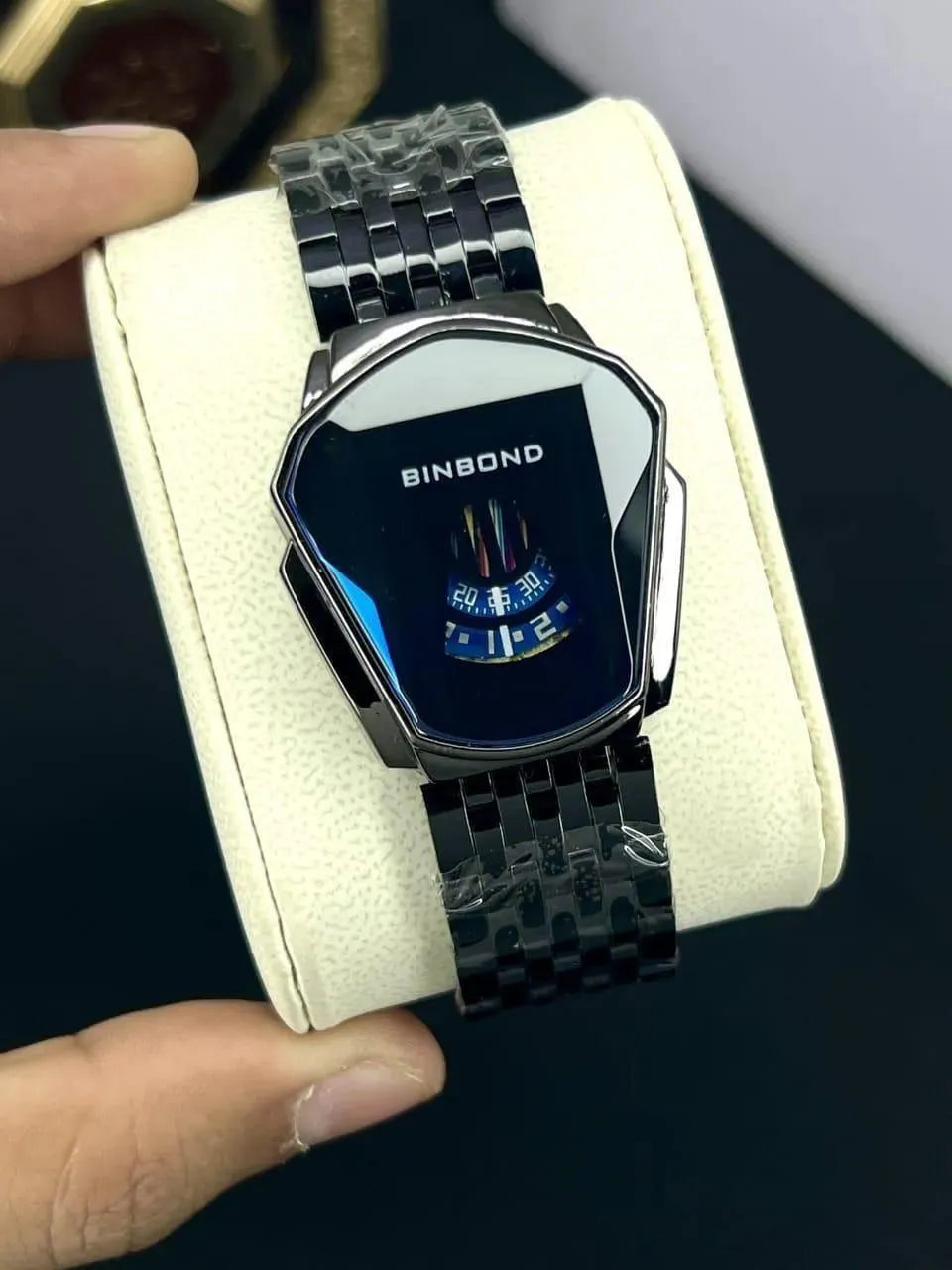 Unisex Multicolor Digital Display Watch - 1 Pc Stylish Brass Chain Strap